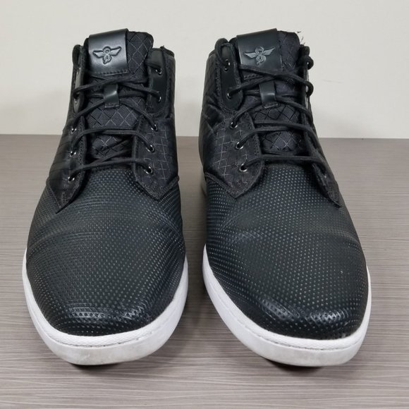 Creative Recreation Vito High Top Sneaker, Black Leather & Textile, Mens Size 13 - Picture 2 of 10